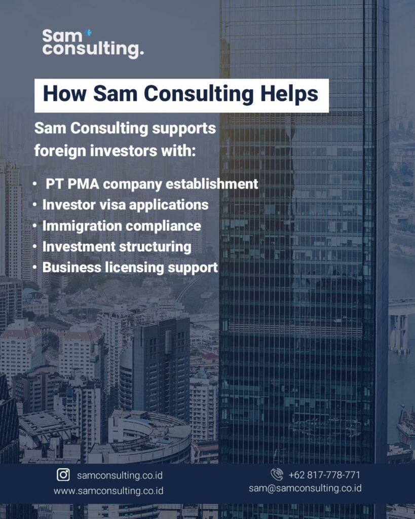How Sam Consulting Support investors in Indonesia