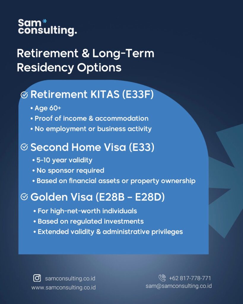 Retirement Kitas -Second home visa - Golden visa
