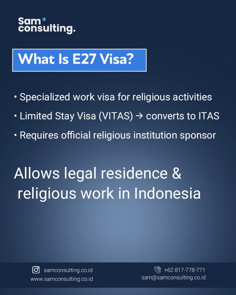 What is Indonesia Employment Visa E27