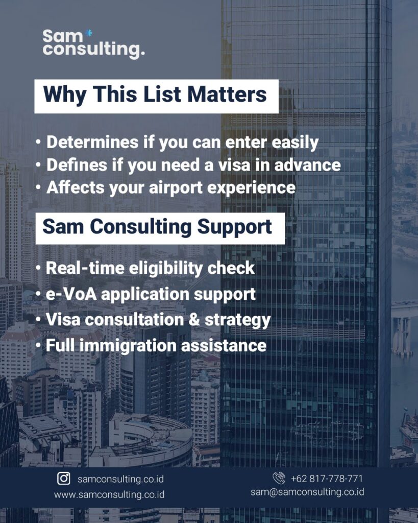 visa on arrival Sam Consulting Support