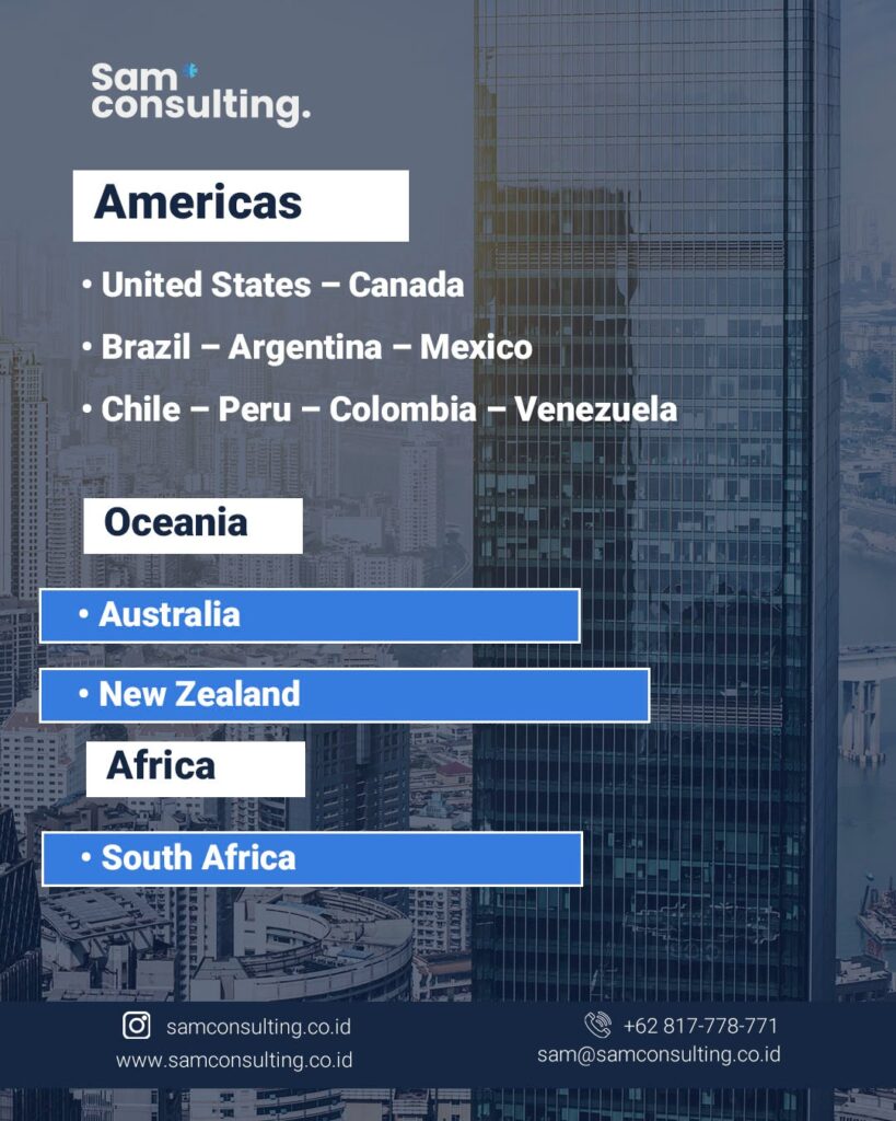 visa on arrival eligible countries America, Oceania and Africa